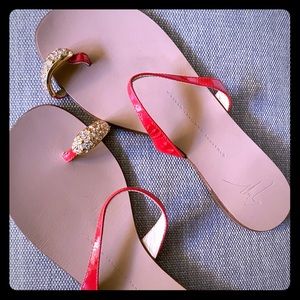 Giuseppe Glossy Red Sandals